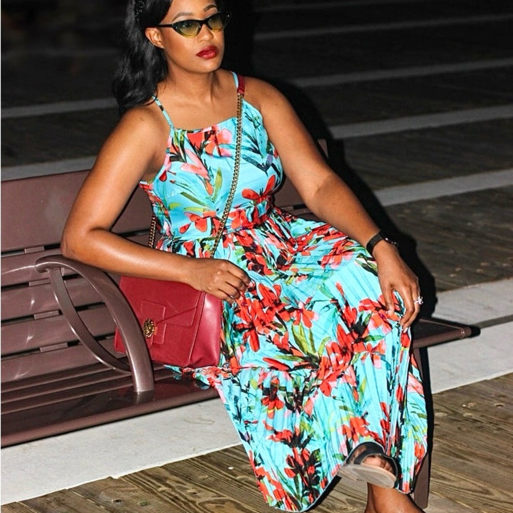 Mlle Gabriel pleated tropical dress - Picture 7 of 7